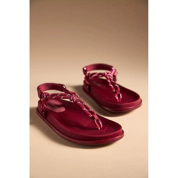 NWT US9/EU 40 -Jeffrey Campbell Red Rope Sandals (NWT US$148) - Picture 6 of 16